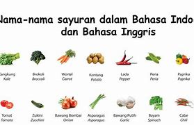 10 Nama Sayuran Dalam Bahasa Inggris