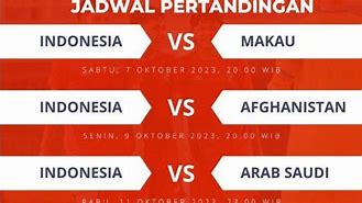 Jadwal Arab Saudi Vs Indonesia Jam Berapa